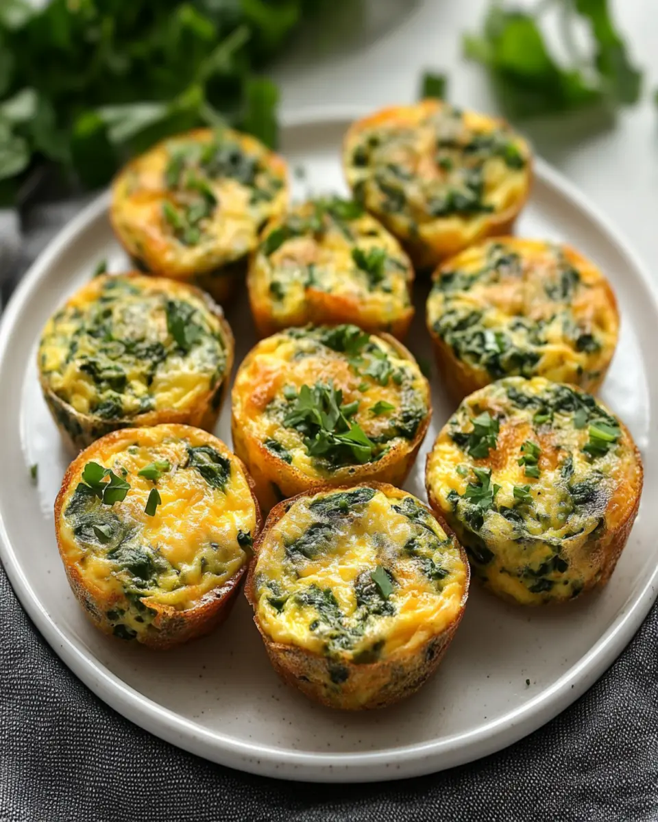 Cheesy Spinach Mini Frittatas First Image First Image