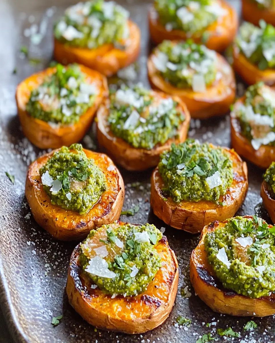 Pesto Hummus Sweet Potato Bites First Image First Image
