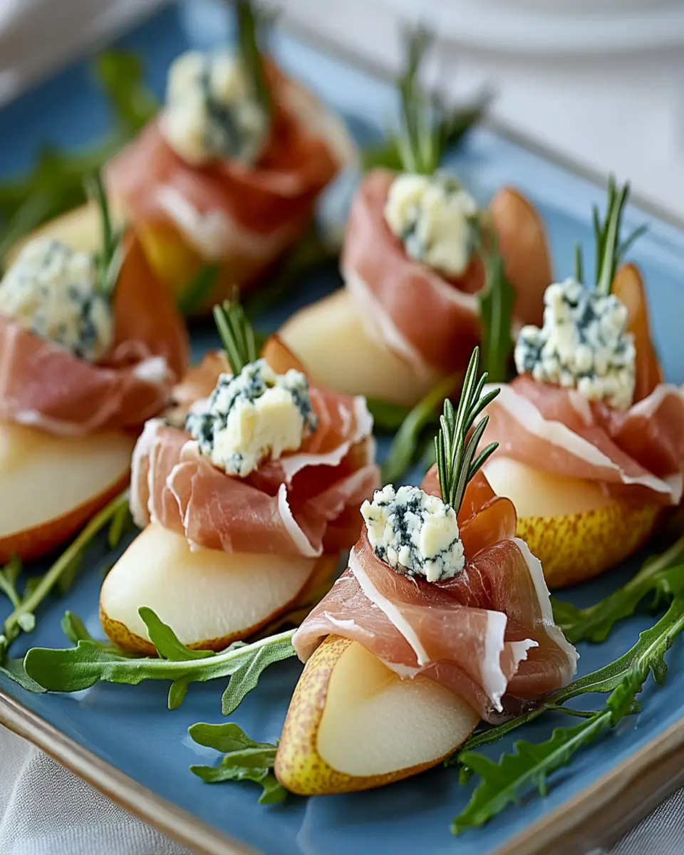 Prosciutto, Pear & Blue Cheese Bites First Image First Image