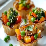 Veggie Stir-Fry Wonton Cups First Image First Image