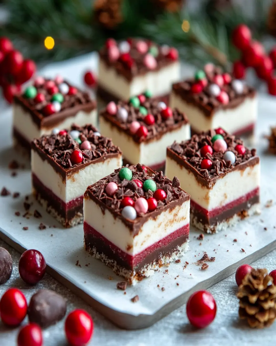 No Bake Christmas Squares First Image First Image