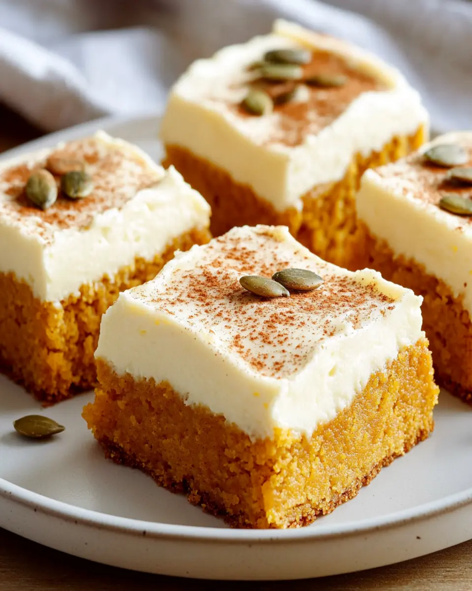 Pumpkin Bars with Cream Cheese Frosting First Image First Image