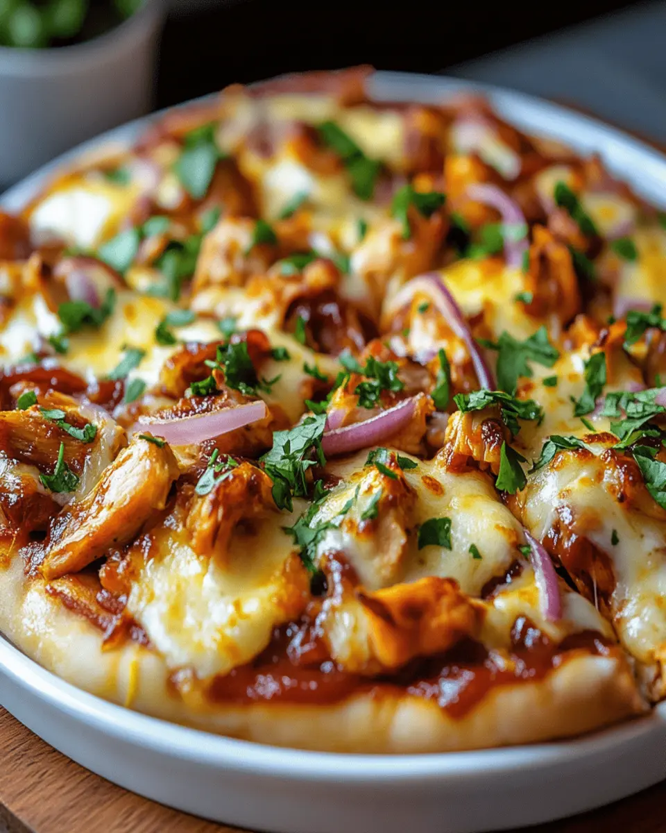 Cheesy BBQ Chicken Pizza First Image First Image