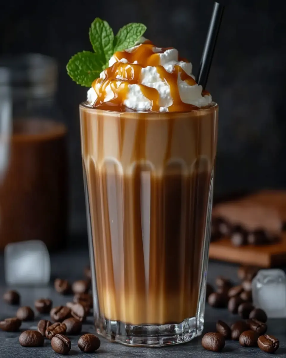 Iced Mocha Caramel Coffee First Image First Image