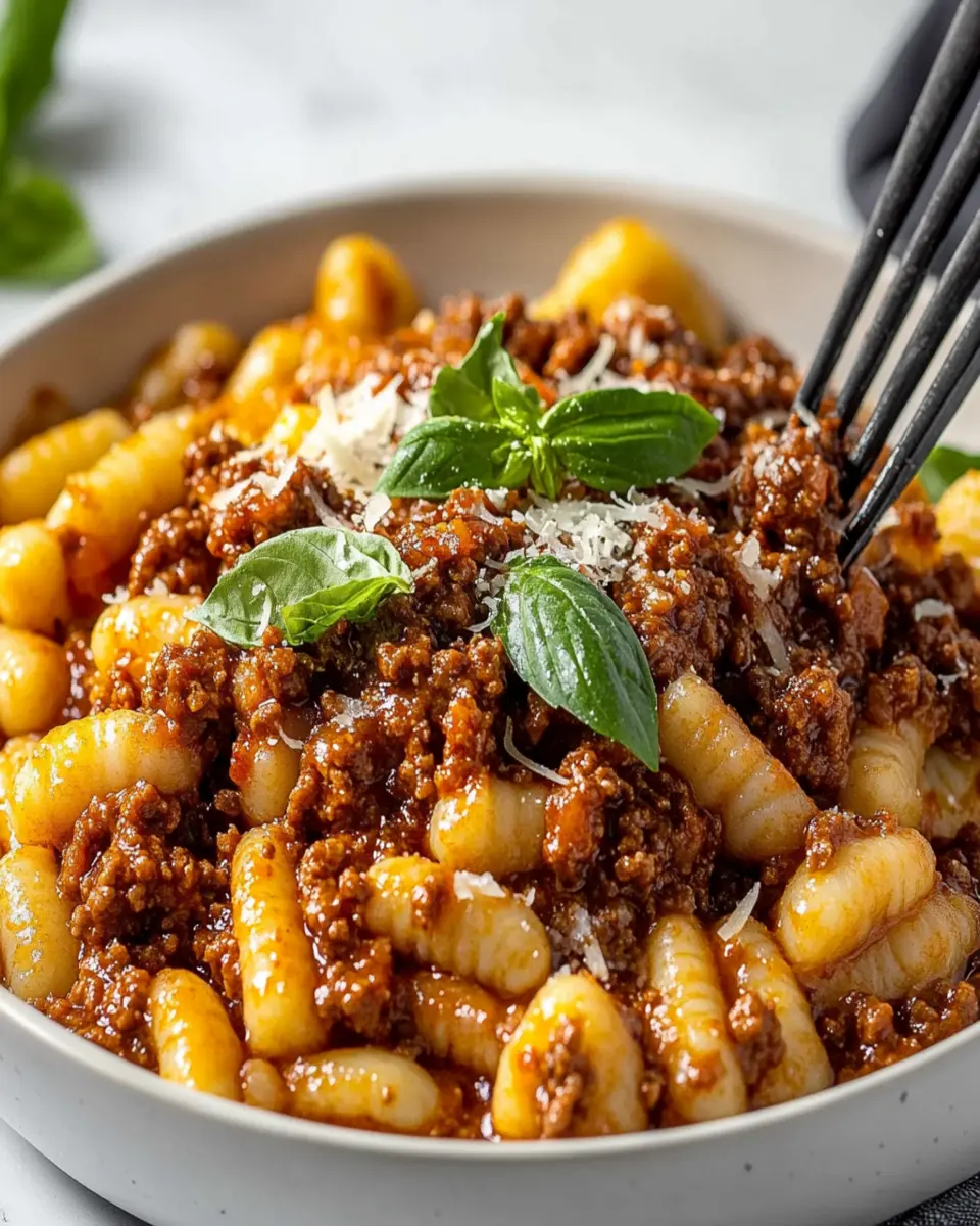 Easy Gnocchi Bolognese First Image First Image