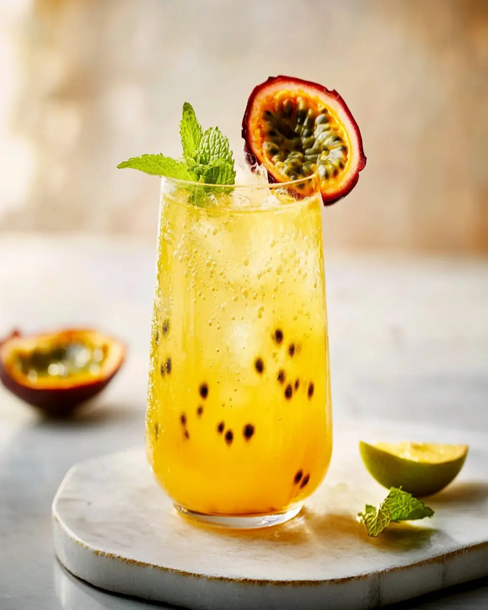 Sparkling Passionfruit Mocktail Spritz First Image First Image