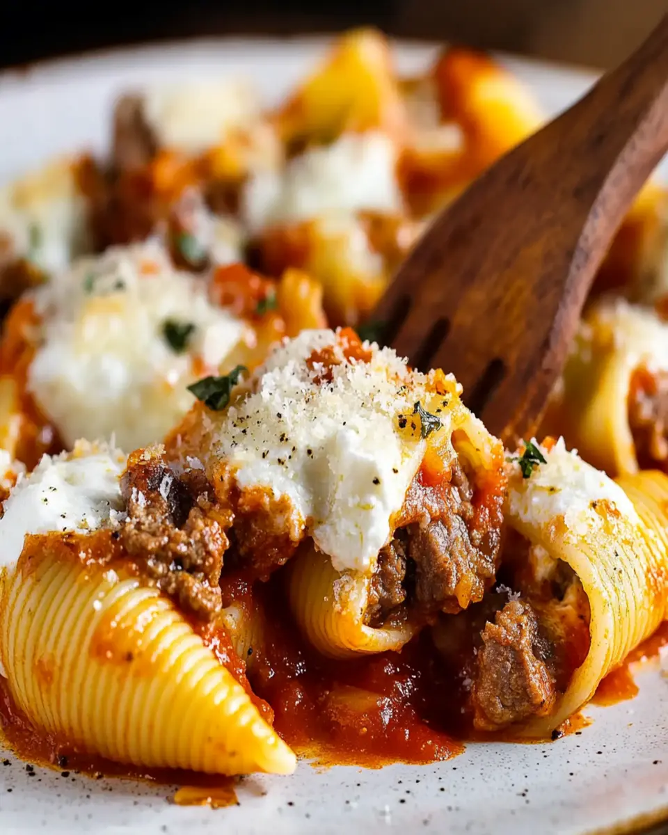 Ricotta Beef Stuffed Pasta Shells First Image First Image