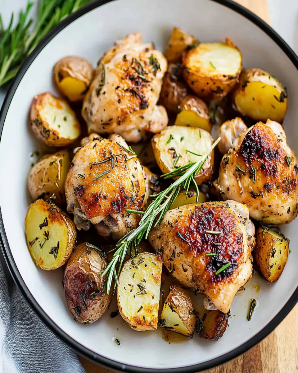 One-Pan Chicken and Potatoes with Rosemary First Image First Image