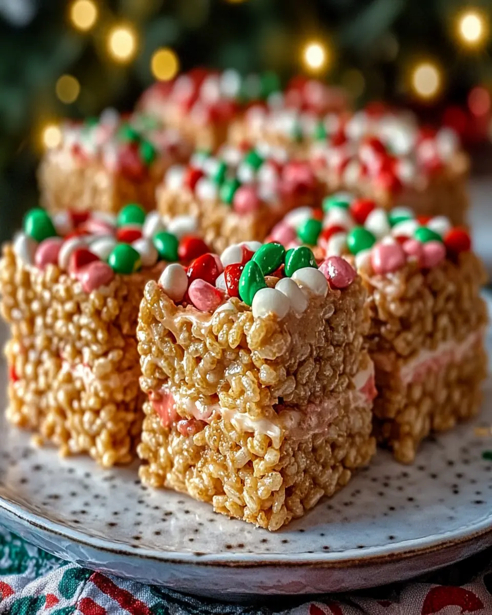 Christmas Peanut Butter Rice Cereal Squares First Image First Image