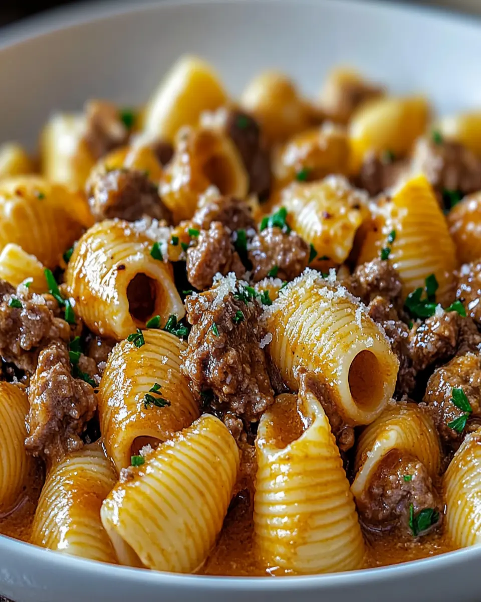 Creamy Beef and Pasta Shells First Image First Image