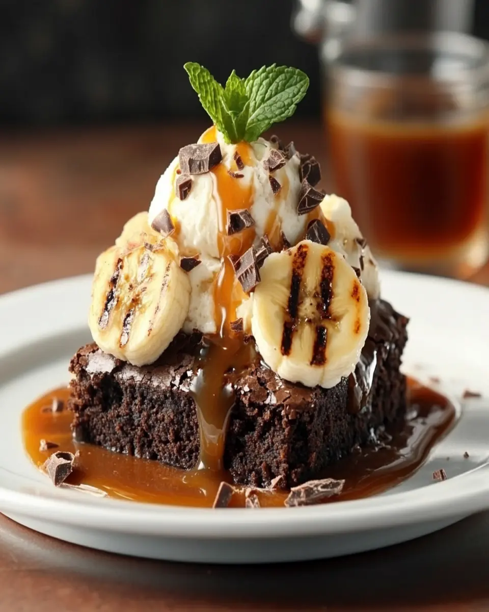 Grilled Banana Brownie Sundaes First Image First Image