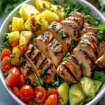 Tropical Grilled Chicken Salad with Pineapple and Quinoa First Image First Image