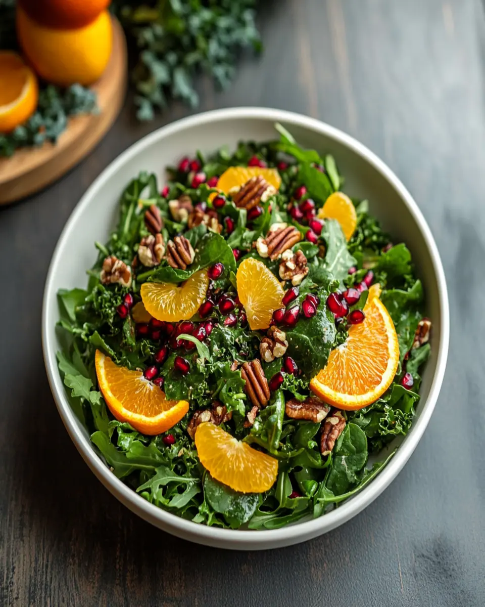 Winter Greens Salad with Orange Dressing First Image First Image