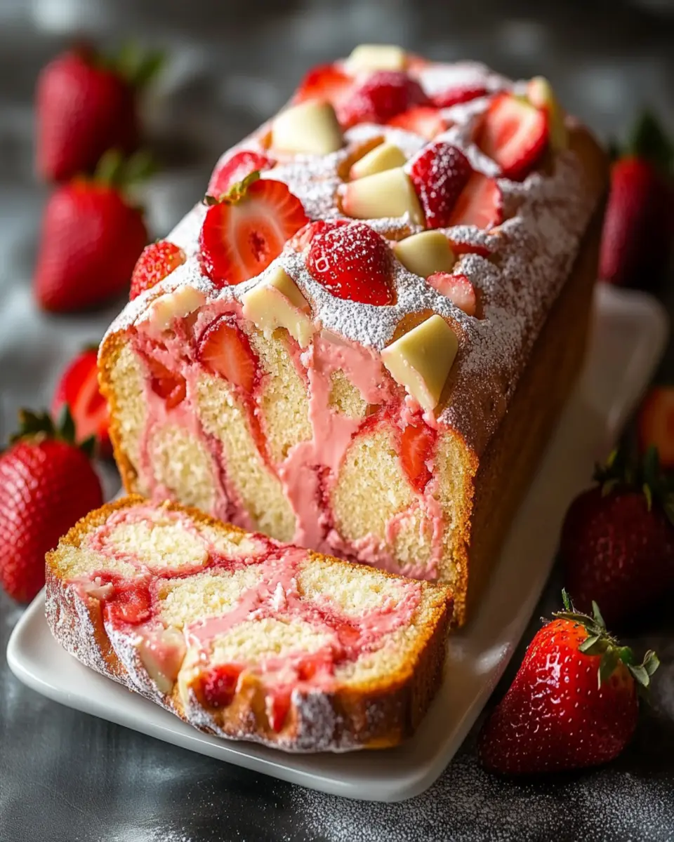 Strawberry and Whit Chocolate Loaf First Image First Image