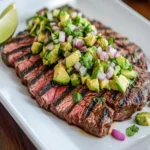 Grilled Flank Steak with Avocado Salsa First Image First Image