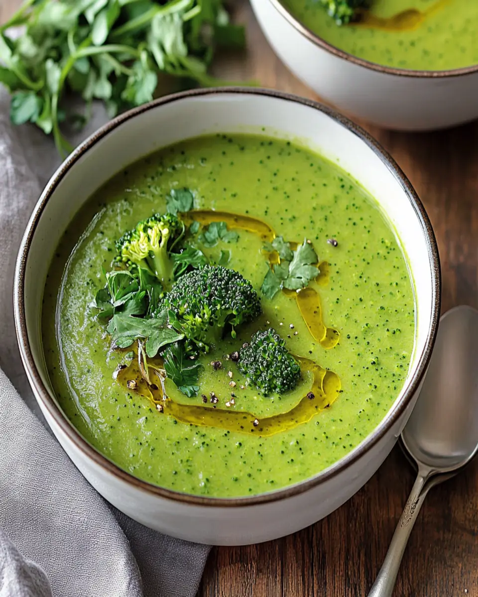 Creamy Broccoli and Spinach Soup First Image First Image