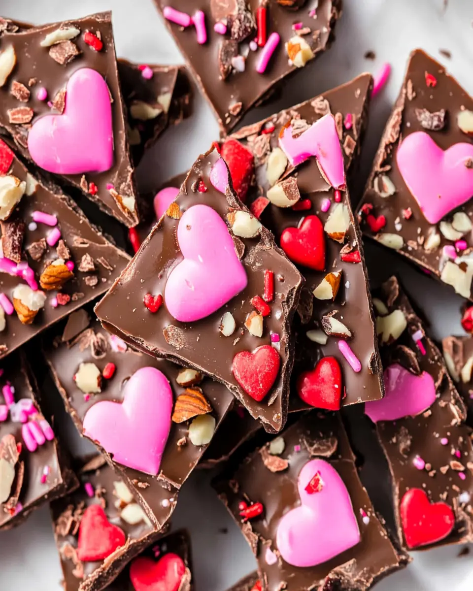 Valentine’s Day Chocolate Bark Recipe First Image First Image