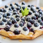 Blueberry Cheesecake Dessert Pizza Recipe First Image First Image