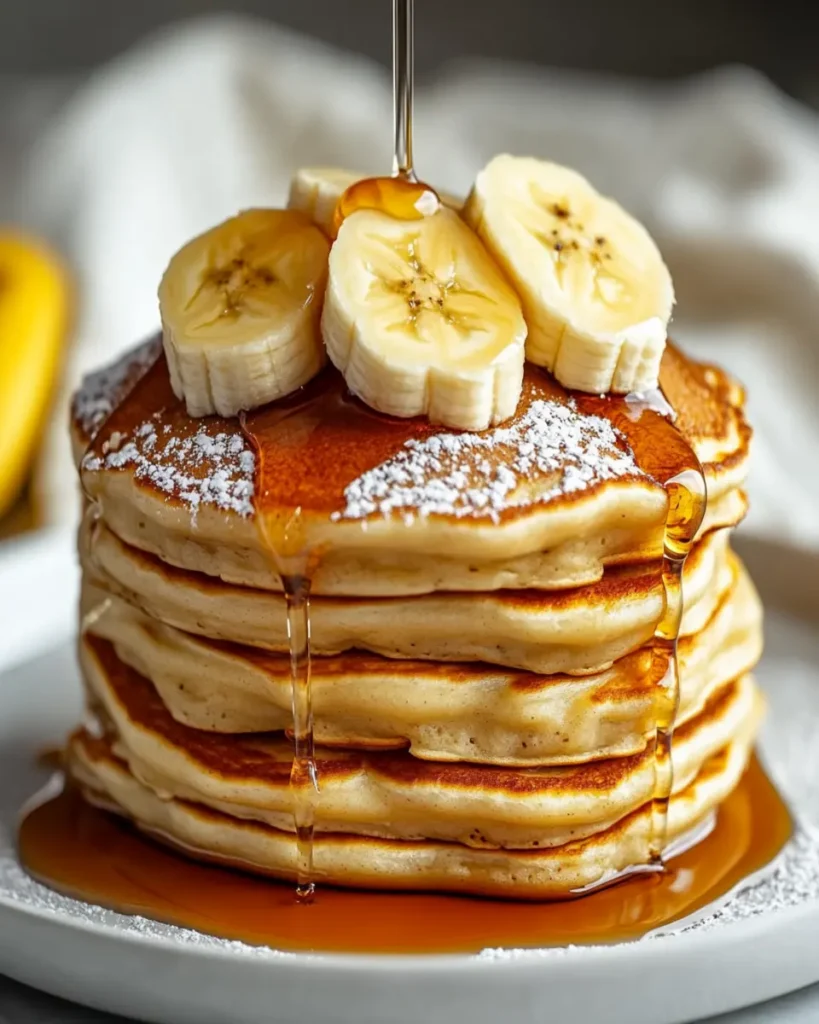 Banana Pancakes with Maple Syrup First Image First Image