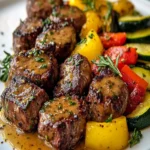 Garlic Butter Steak Bites with Veggies First Image First Image