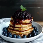 Cottage Cheese Pancakes With Blueberry Compote First Image First Image