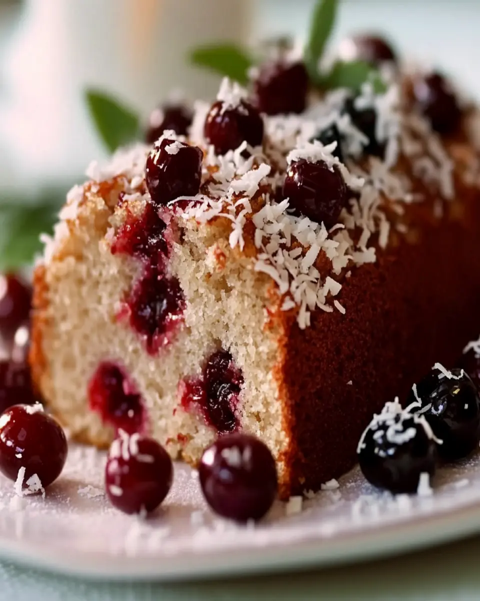Cherry Loaf with Coconut First Image First Image