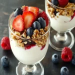 Greek Yogurt Parfait With Berries and Nuts First Image First Image