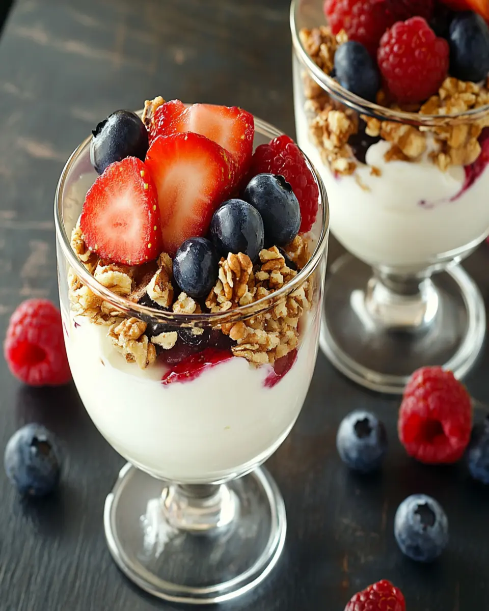 Greek Yogurt Parfait With Berries and Nuts First Image First Image